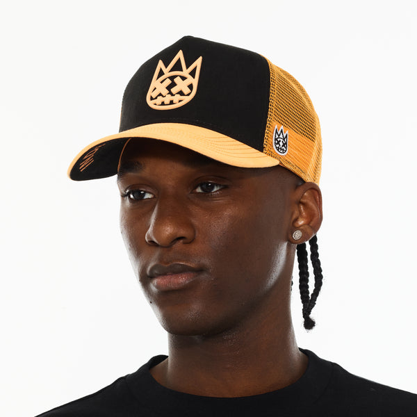 Cult Of Individuality Cult's Logo Mesh Back Trucker Hat "Shimuchan" In Black Hats