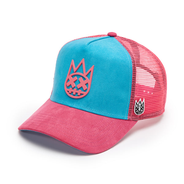 cult of individuality Cult's Logo Mesh Back Trucker Hat "Shimuchan" in Electric Blue Hats