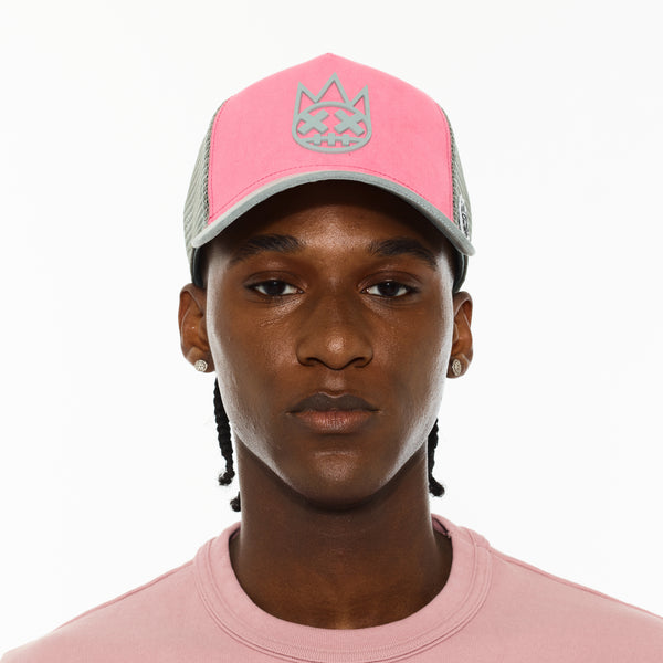 Cult Of Individuality Cult's Logo Mesh Back Trucker Hat "Shimuchan" In Hot Pink Hats