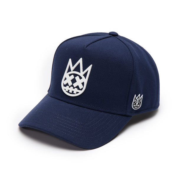 Cult Of Individuality Cult's Logo Mesh Back Trucker Hat "Shimuchan" In Midnight Blue Hats
