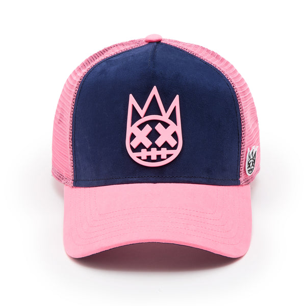 cult of individuality Cult's Logo Mesh Back Trucker Hat "Shimuchan" in Midnight Blue Hats