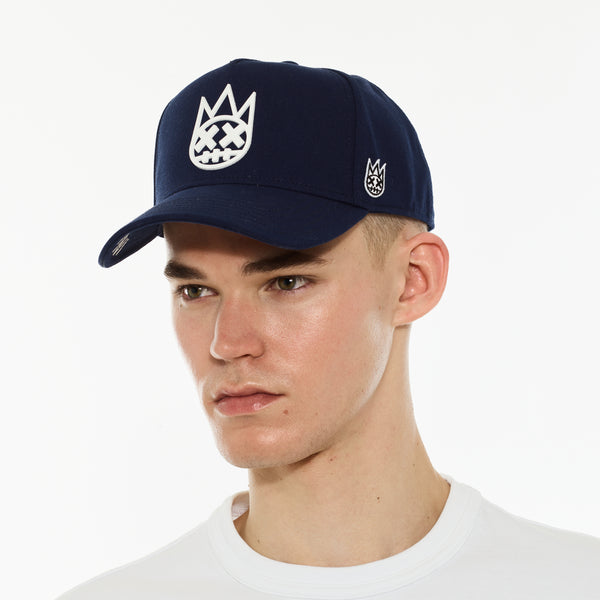 Cult Of Individuality Cult's Logo Mesh Back Trucker Hat "Shimuchan" In Midnight Blue Hats