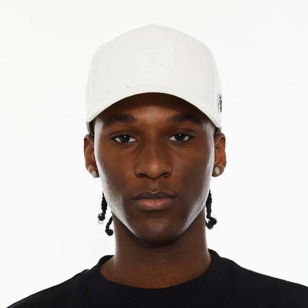 Cult Of Individuality Cult's Logo Mesh Back Trucker Hat "Shimuchan" In Winter White Hats
