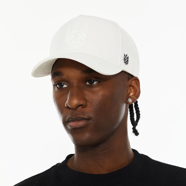 Cult Of Individuality Cult's Logo Mesh Back Trucker Hat "Shimuchan" In Winter White Hats