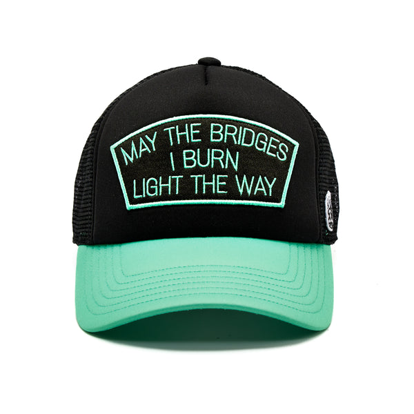 cult of individuality Cult's "May The Bridges I Burn" Mesh Back Trucker Hat in Black Hats