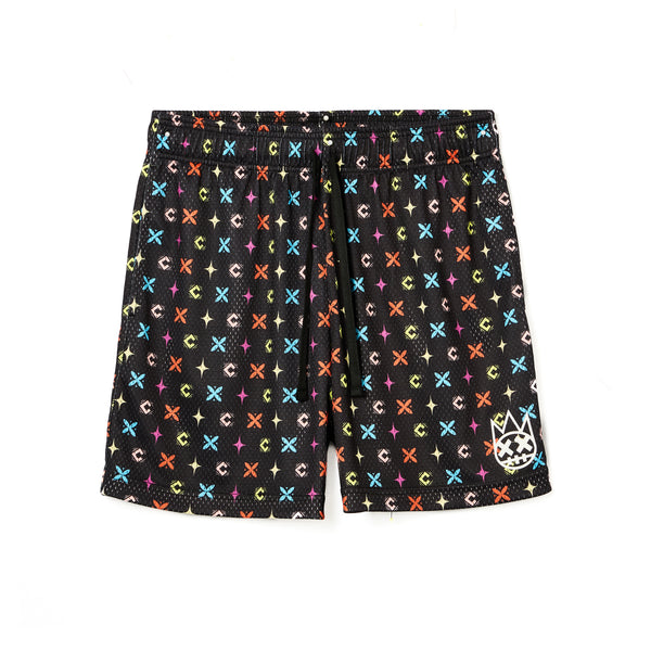 cult of individuality Cult's Mesh Shorts in Repeat Pattern Black Sweatshorts cult of individuality Cult's Mesh Shorts in Repeat Pattern Black Sweatshorts