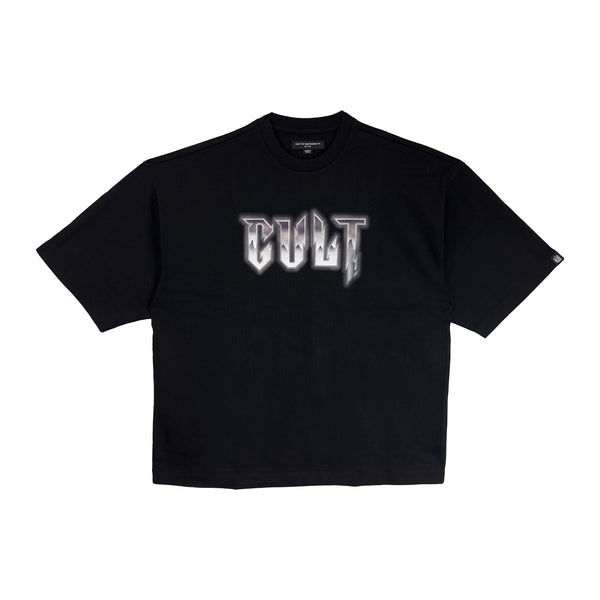 Cult Of Individuality Cult's Oversized Heavyweight Boxy Short Sleeve Crew Neck Tee "Instruments" In Black Tshirt