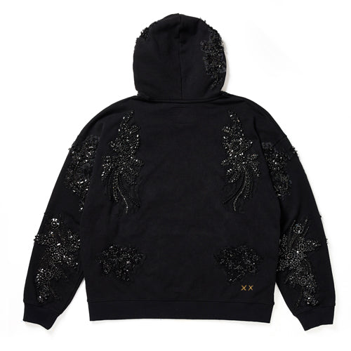 Cult Of Individuality Cult X El Alfa Limited Edition Premium Crystal Applique Hoodie In Black Sweatshirts