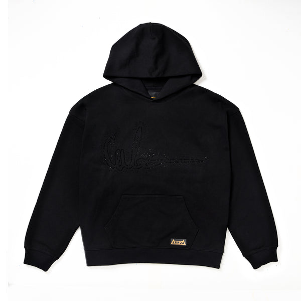 cult of individuality Cult x El Alfa Limited Edition Premium Crystal Pullover Hoodie in Black Sweatshirts cult of individuality Cult x El Alfa Limited Edition Premium Crystal Pullover Hoodie in Black Sweatshirts
