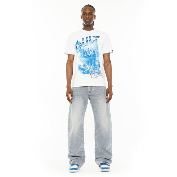 Cult Of Individuality Cult X El Alfa Premium Crew Neck T-Shirt In White Tshirt