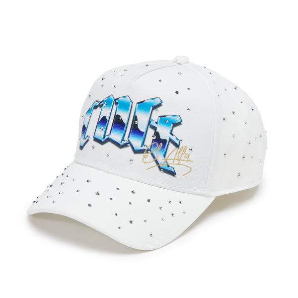 Cult Of Individuality Cult X El Alfa Premium Logo 5 Panel A Frame Trucker Hat "Panther" In Winter White Hats
