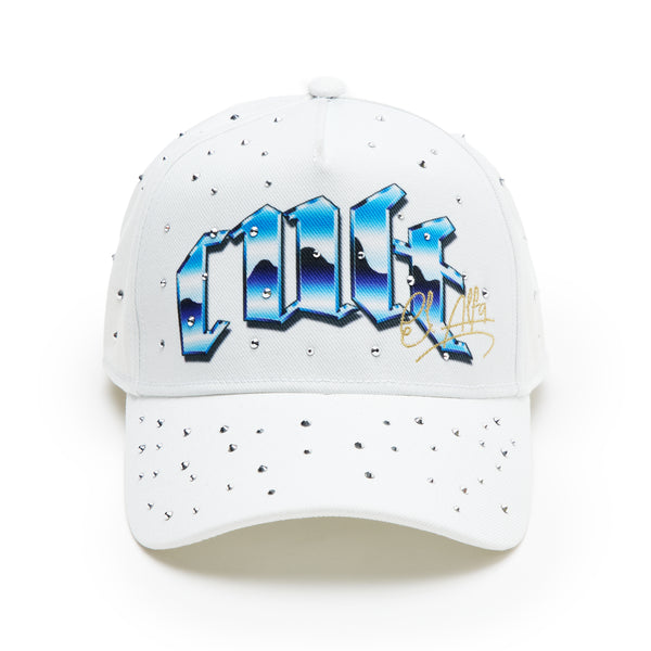 cult of individuality Cult x El Alfa Premium Logo 5 Panel A Frame Trucker Hat "Panther" in Winter White Hats cult of individuality Cult x El Alfa Premium Logo 5 Panel A Frame Trucker Hat "Panther" in Winter White Hats