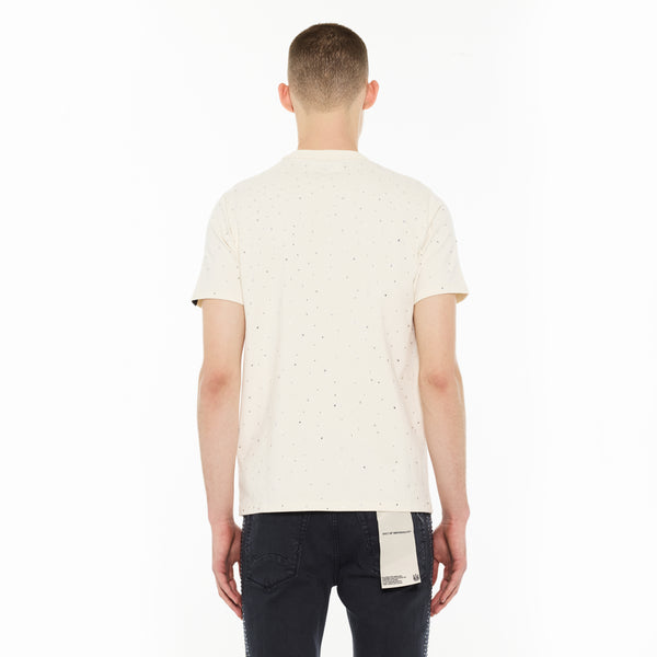 Cult Of Individuality Cult X El Alfa Premium Short Sleeve Crew Neck Tee "Panther" In Winter White Tshirt
