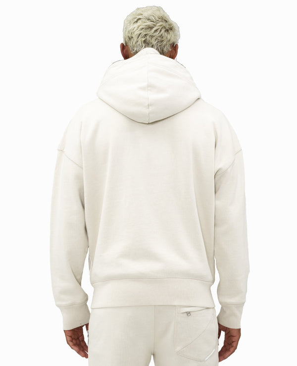 Cult Of Individuality DOUBLE HOOD SWEATSHIRT IN CREAM Sweatshirts