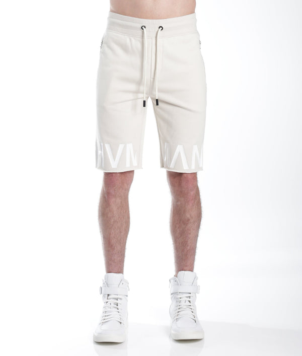 cult of individuality FRENCH TERRY SWEATSHORT IN CREAM Shorts