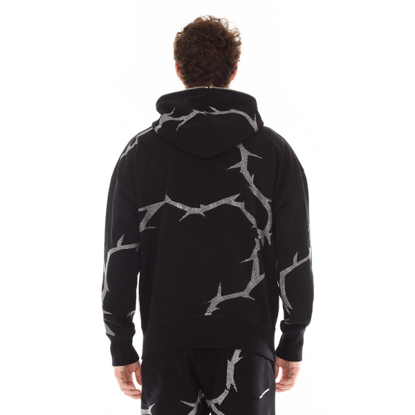 Cult Of Individuality FULL ZIP SWEATSHIRT IN BLACK THORN Sweatshirts