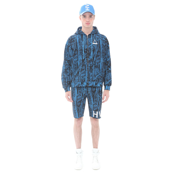 Cult Of Individuality FULL ZIP SWEATSHIRT IN CRINKLED Sweatshirts