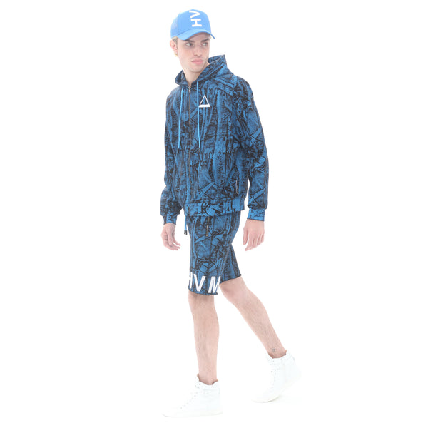 Cult Of Individuality FULL ZIP SWEATSHIRT IN CRINKLED Sweatshirts