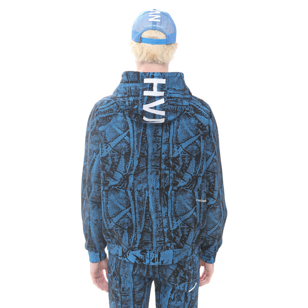 Cult Of Individuality FULL ZIP SWEATSHIRT IN CRINKLED Sweatshirts