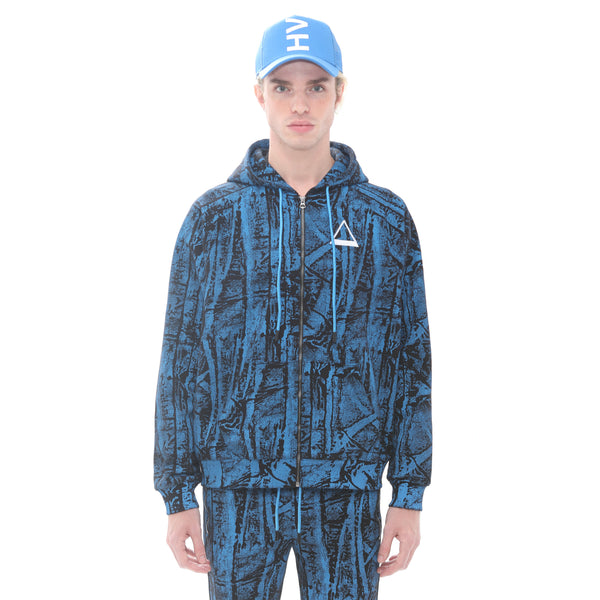 cult of individuality FULL ZIP SWEATSHIRT IN CRINKLED Sweatshirts