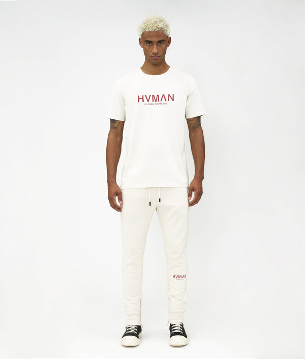 Cult Of Individuality HVMAN LOGO TEE IN CREAM Tshirt