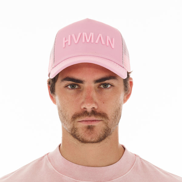 cult of individuality HVMAN MESH TRUCKER CAP IN CORAL Hats