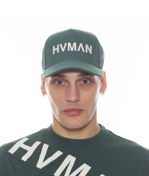 Cult Of Individuality HVMAN MESH TRUCKER CAP IN RAINFOREST Hats
