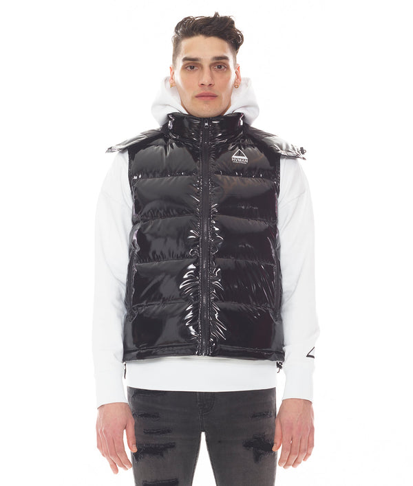 cult of individuality HVMAN PUFFER VEST IN BLACK Vests