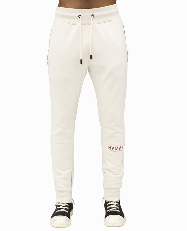 cult of individuality HVMAN SWEATPANT IN CREAM Sweatpants