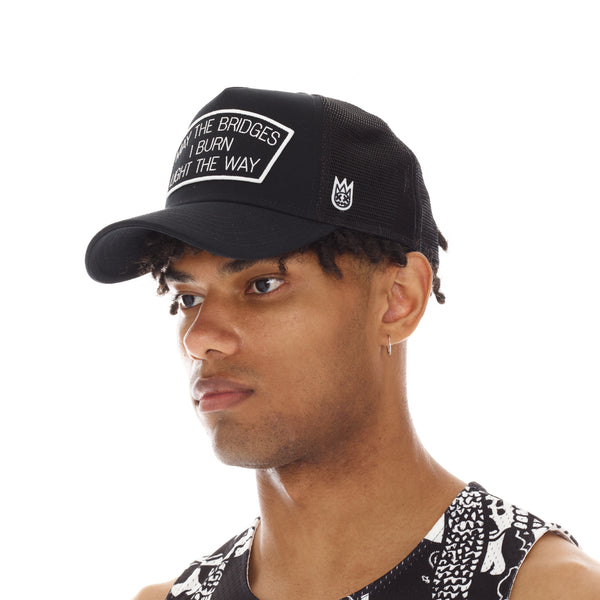 Cult Of Individuality May The Bridges I Burn Trucker Hat – Black Mesh Back Cap Hats