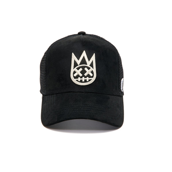 Cult Of Individuality Mesh Back Trucker Hat In Vintage Black Shimuchan Logo Hats