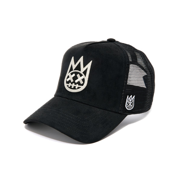 cult of individuality Mesh Back Trucker Hat In Vintage Black Shimuchan Logo Hats