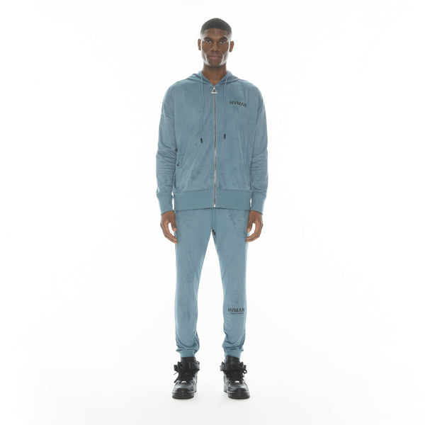 Cult Of Individuality MICROFIBER HOODIE IN DUSK BLUE Sweatshirts