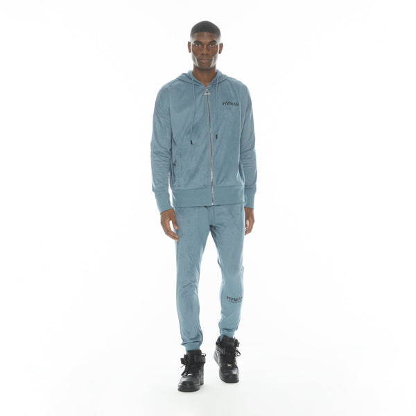 Cult Of Individuality MICROFIBER HOODIE IN DUSK BLUE Sweatshirts