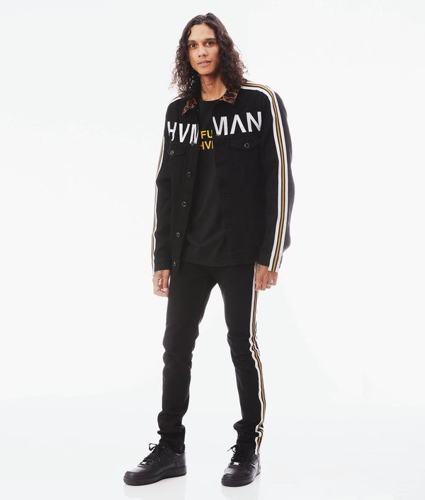 Cult Of Individuality MK1 DENIM JACKET STRIPE IN BLACK Denim Jackets