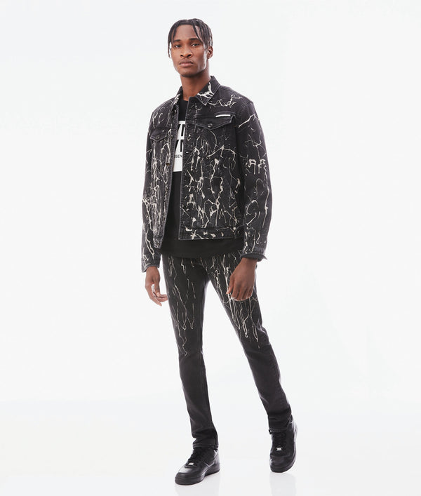 Cult Of Individuality MK2 DENIM JACKET IN BLACK OPIUM Denim Jackets