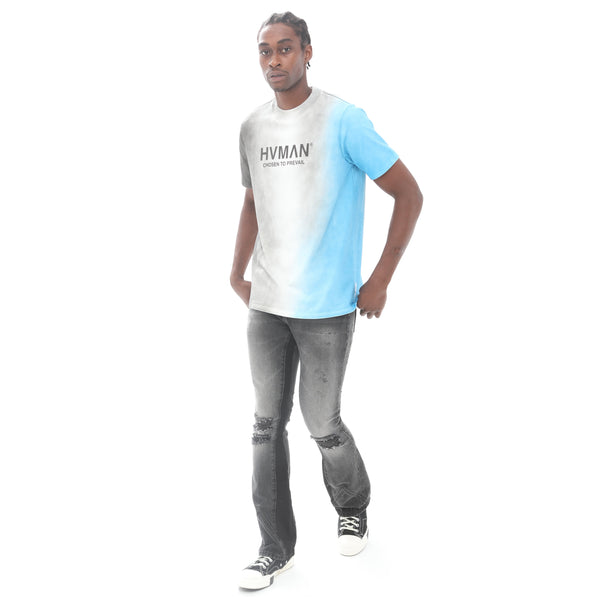 Cult Of Individuality NOVELTY TEE "BLACK HOLE" IN INDIGO BUNTING TYE DYE Tshirt