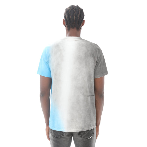 Cult Of Individuality NOVELTY TEE "BLACK HOLE" IN INDIGO BUNTING TYE DYE Tshirt