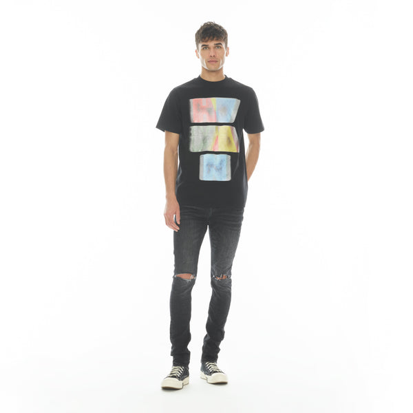 Cult Of Individuality NOVELTY TEE "BLUR" IN BLACK Tshirt