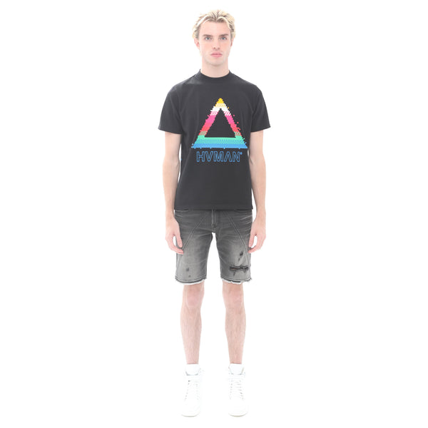 Cult Of Individuality NOVELTY TEE "PIXEL" IN BLACK Tshirt