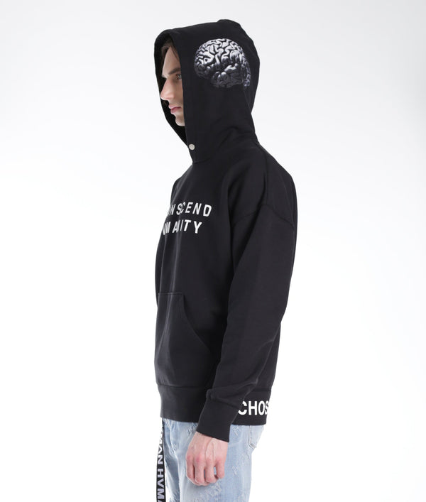 Cult Of Individuality PULLOVER SWEATSHIRT IN BLACK/BRAIN Sweatshirts