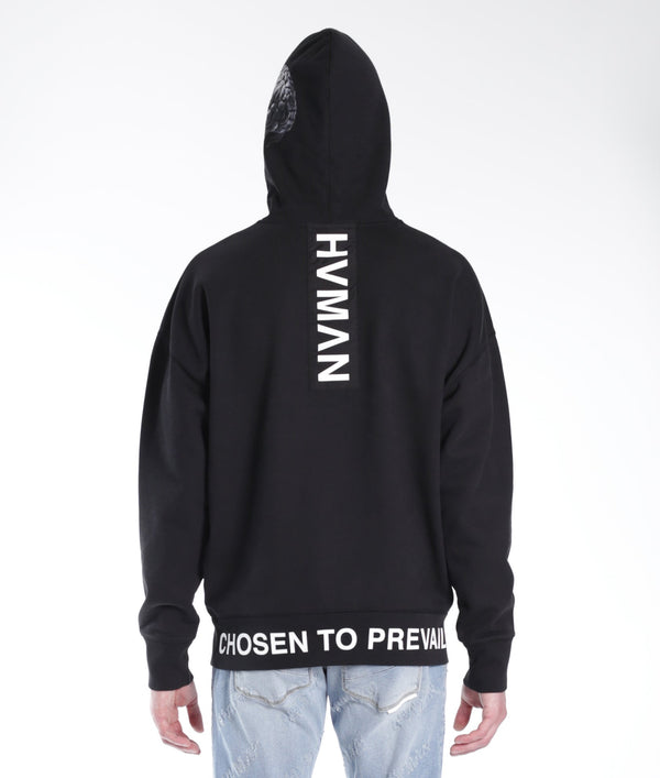 Cult Of Individuality PULLOVER SWEATSHIRT IN BLACK/BRAIN Sweatshirts