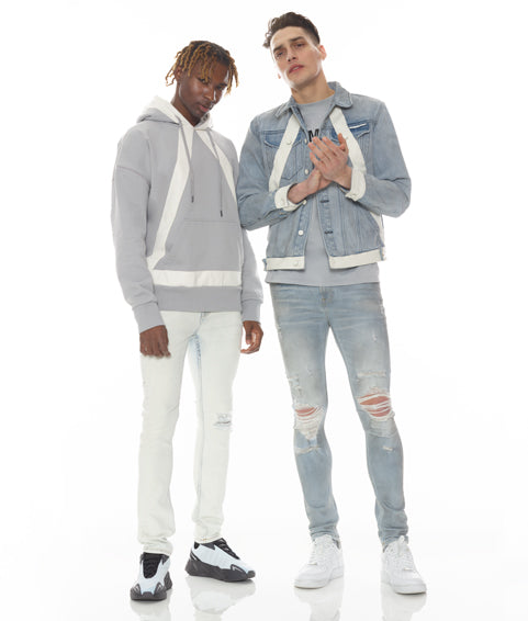 Cult Of Individuality PULLOVER SWEATSHIRT IN GHOST GREY Sweatshirts