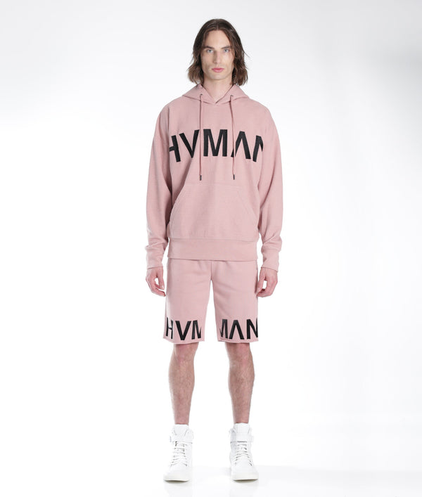 Cult Of Individuality PULLOVER SWEATSHIRT WAFFLE KNIT IN DUSTY PINK Sweatshirts