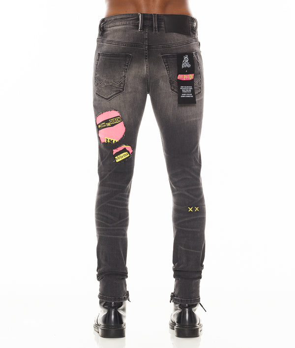 Cult Of Individuality PUNK SUPER SKINNY "SEX PISTOLS" IN BOLLOCKS Jeans