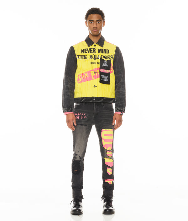 Cult Of Individuality PUNK SUPER SKINNY "SEX PISTOLS" IN BOLLOCKS Jeans