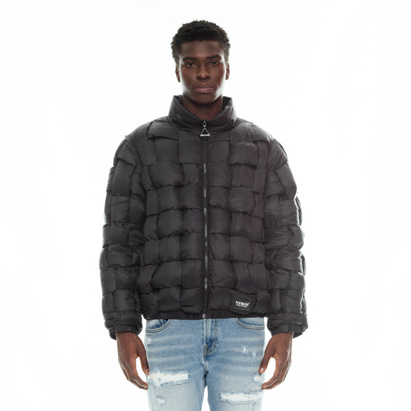 Cult Of Individuality QUILTED NYLON PUFFER JACKET IN BLACK Jackets