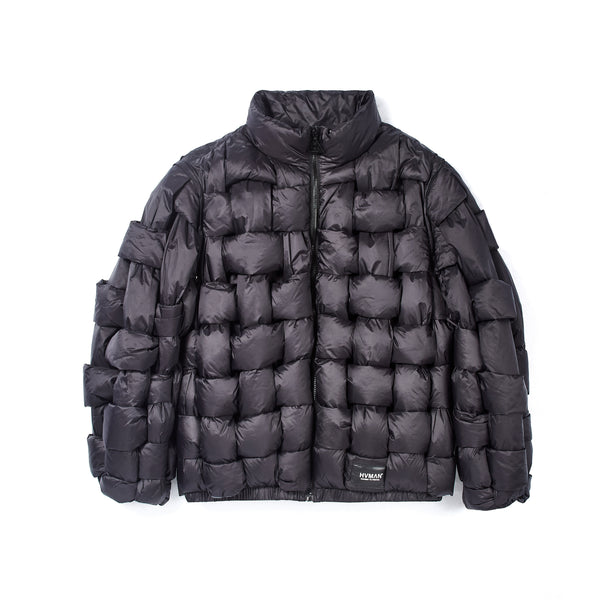 cult of individuality QUILTED NYLON PUFFER JACKET IN BLACK Jackets