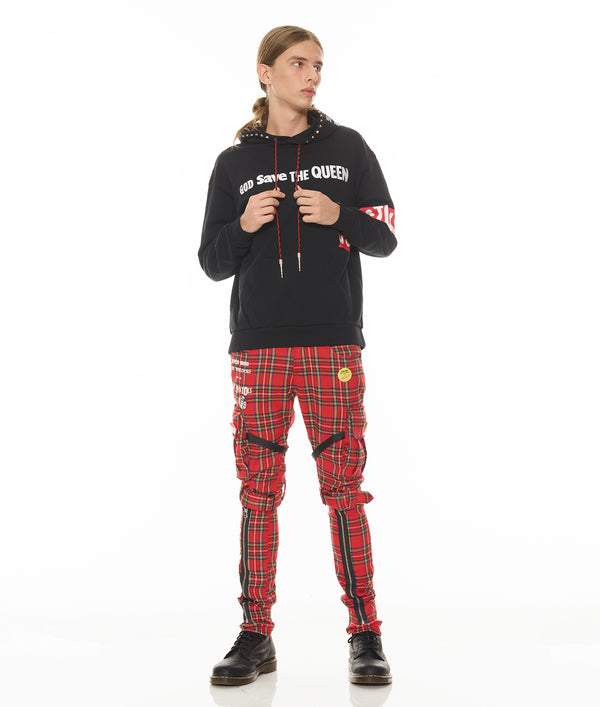 Cult Of Individuality ROCKER CARGO "SEX PISTOLS" IN PLAID Jeans