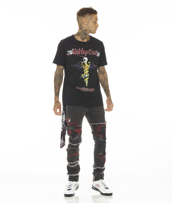 Cult Of Individuality ROCKER SLIM MOTLEY CRUE IN MOTLEY Jeans